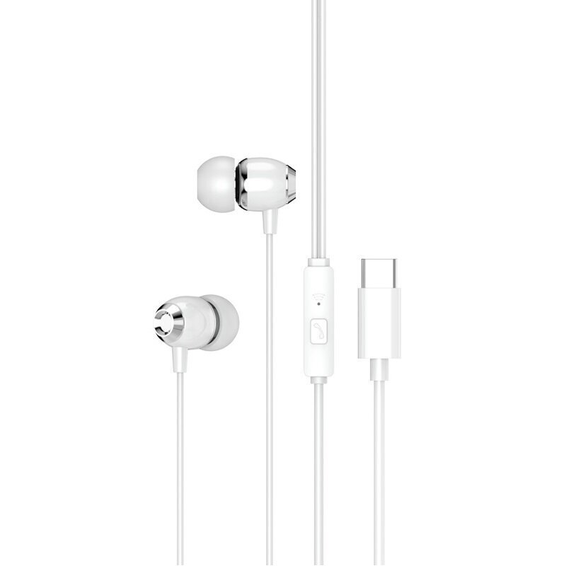 XO wired earphones EP25 USB-C white цена и информация | Austiņas | 220.lv