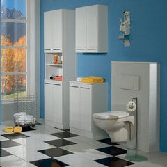 Augsts vannas istabas skapis 335 balta cena un informācija | Vannas istabas skapīši | 220.lv