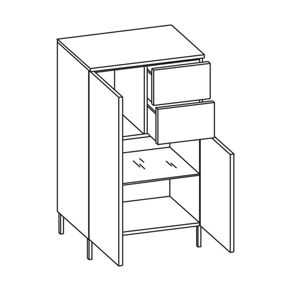 Apakšējais vannas istabas skapis 313 ozols cena un informācija | Vannas istabas skapīši | 220.lv
