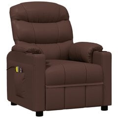 Откидывающееся массажное кресло, коричневое цена и информация | Кресла в гостиную | 220.lv