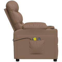Elektrisks masāžas krēsls, kapučino, mākslīgās ādas cena un informācija | Atpūtas krēsli | 220.lv
