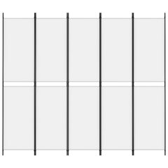 Telpas nodalījums, 5 daļu, balts, 250x220cm, auduma cena un informācija | Aizslietņi | 220.lv