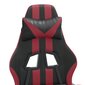 Grozāmais spēļu krēsls ar kāju balstu, melns un vīns, mākslīgā āda цена и информация | Biroja krēsli | 220.lv