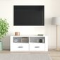 Televizora statīvs, balts, 100x35x40cm, koka cena un informācija | TV galdiņi | 220.lv