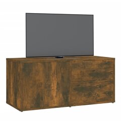 Televizora statīvs, dūmakaina ozola, 80x34x36cm, koka cena un informācija | TV galdiņi | 220.lv