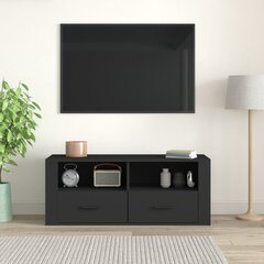 Televizora statīvs, melns, 100x35x40cm, koka cena un informācija | TV galdiņi | 220.lv