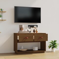 Televizora statīvs, medus brūns, 90x40x60cm, priedes masīvkoks cena un informācija | TV galdiņi | 220.lv
