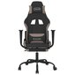 Spēļu krēsls ar kāju balstu, melnā un taupe krāsā, audums cena un informācija | Biroja krēsli | 220.lv