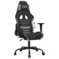 Spēļu krēsls ar kāju balstu, melnā un taupe krāsā, audums cena un informācija | Biroja krēsli | 220.lv