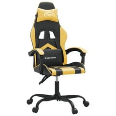 Spēļu krēsls, melns un zelts, mākslīgā āda цена и информация | Офисные кресла | 220.lv