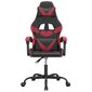 Spēļu krēsls, melns un vīna sarkans, mākslīgā āda цена и информация | Biroja krēsli | 220.lv