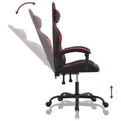 Spēļu krēsls, melns un vīna sarkans, mākslīgā āda cena un informācija | Biroja krēsli | 220.lv