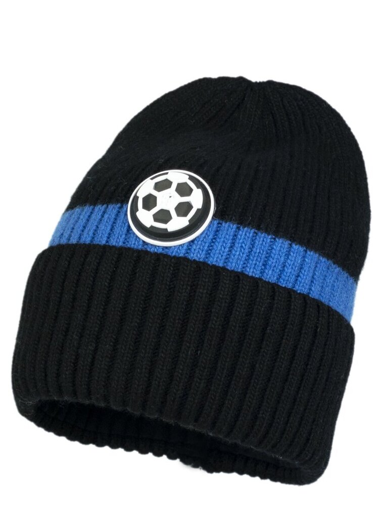 Cepure zēniem JAMIKS Pele Black Blue 520877966 цена и информация | Cepures, cimdi, šalles zēniem | 220.lv