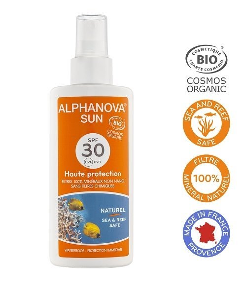 Aizsardzība no saules Alphanova Sun Bio SPF30, 125 g cena un informācija | Sauļošanās krēmi | 220.lv