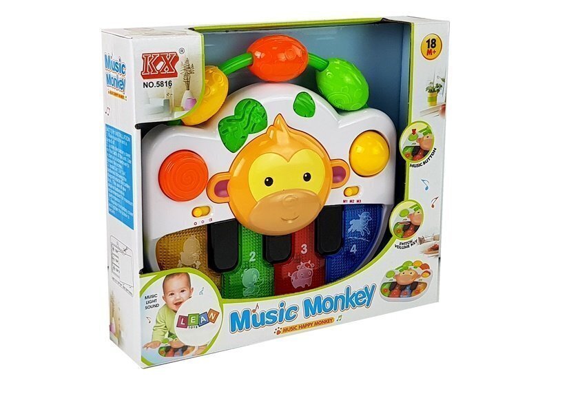 Lean toys Klavieres ar pērtiķi zīdainim. цена и информация | Rotaļlietas zīdaiņiem | 220.lv