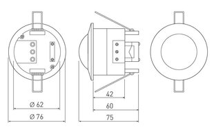 Judesio sensors iebūvejams CR-5, 360 grādu, balts korpuss цена и информация | Датчики | 220.lv