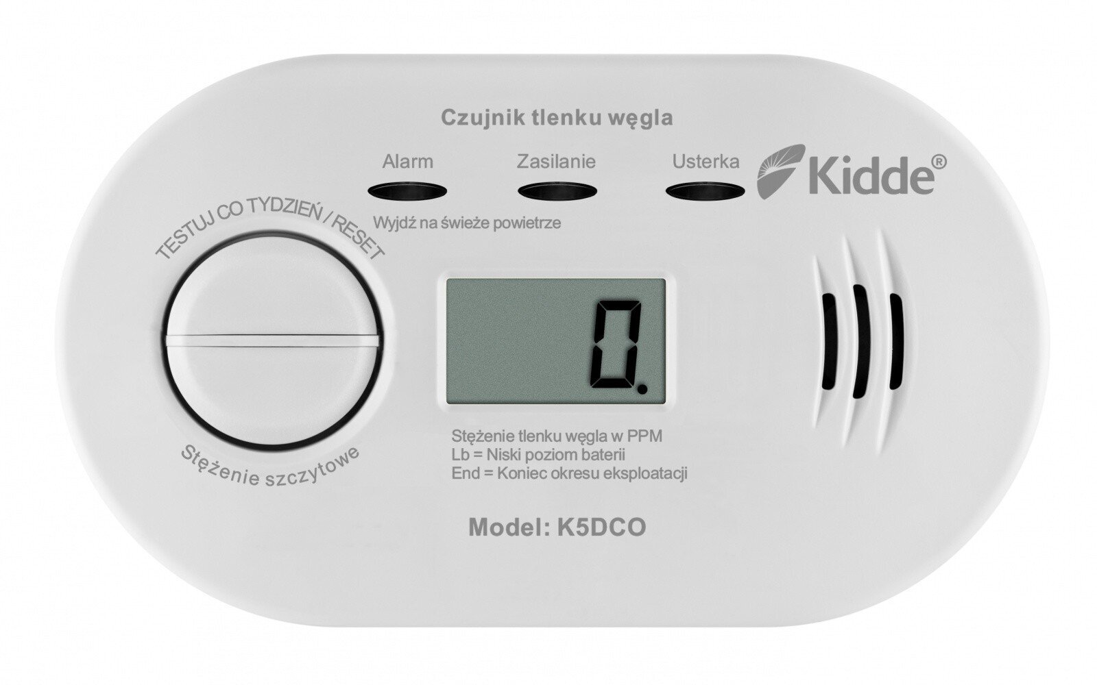 KIDDE Oglekļa monoksīda sensors KIDDE K5DCO цена и информация | Gāzes, dūmu detektori | 220.lv