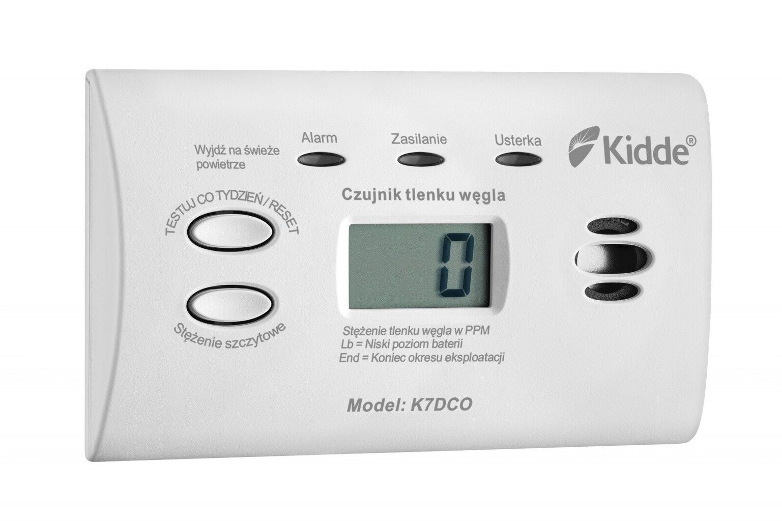 KIDDE Oglekļa monoksīda sensors KIDDE K7DCO цена и информация | Gāzes, dūmu detektori | 220.lv