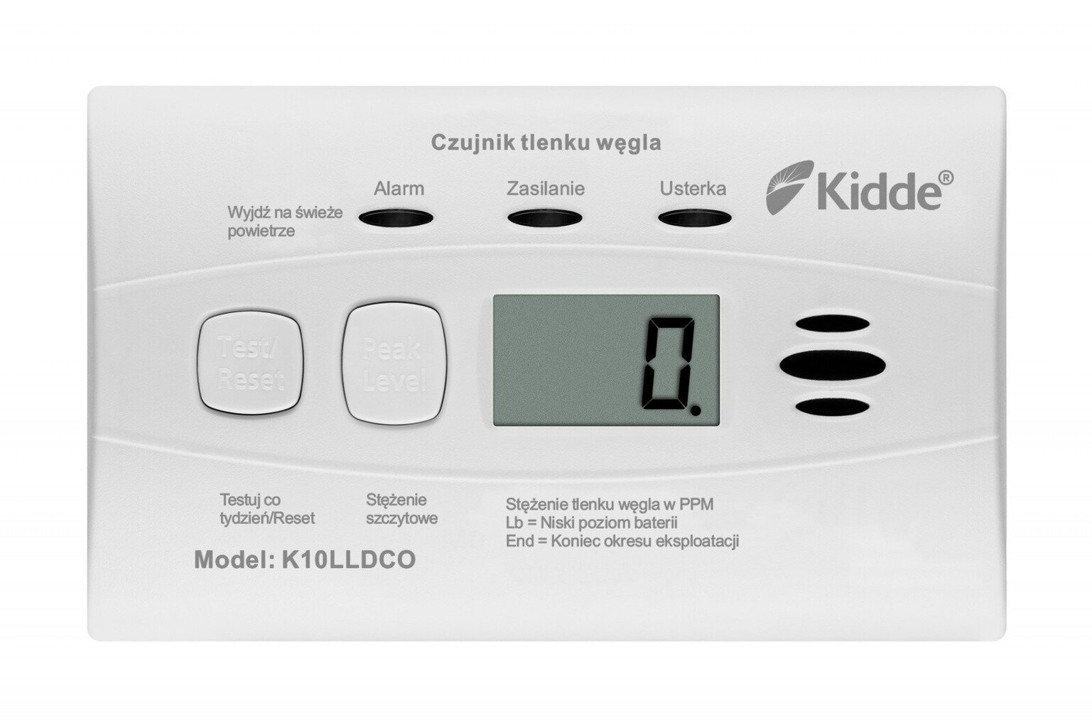 KIDDE Oglekļa monoksīda sensors KIDDE K10LLDCO cena un informācija | Gāzes, dūmu detektori | 220.lv