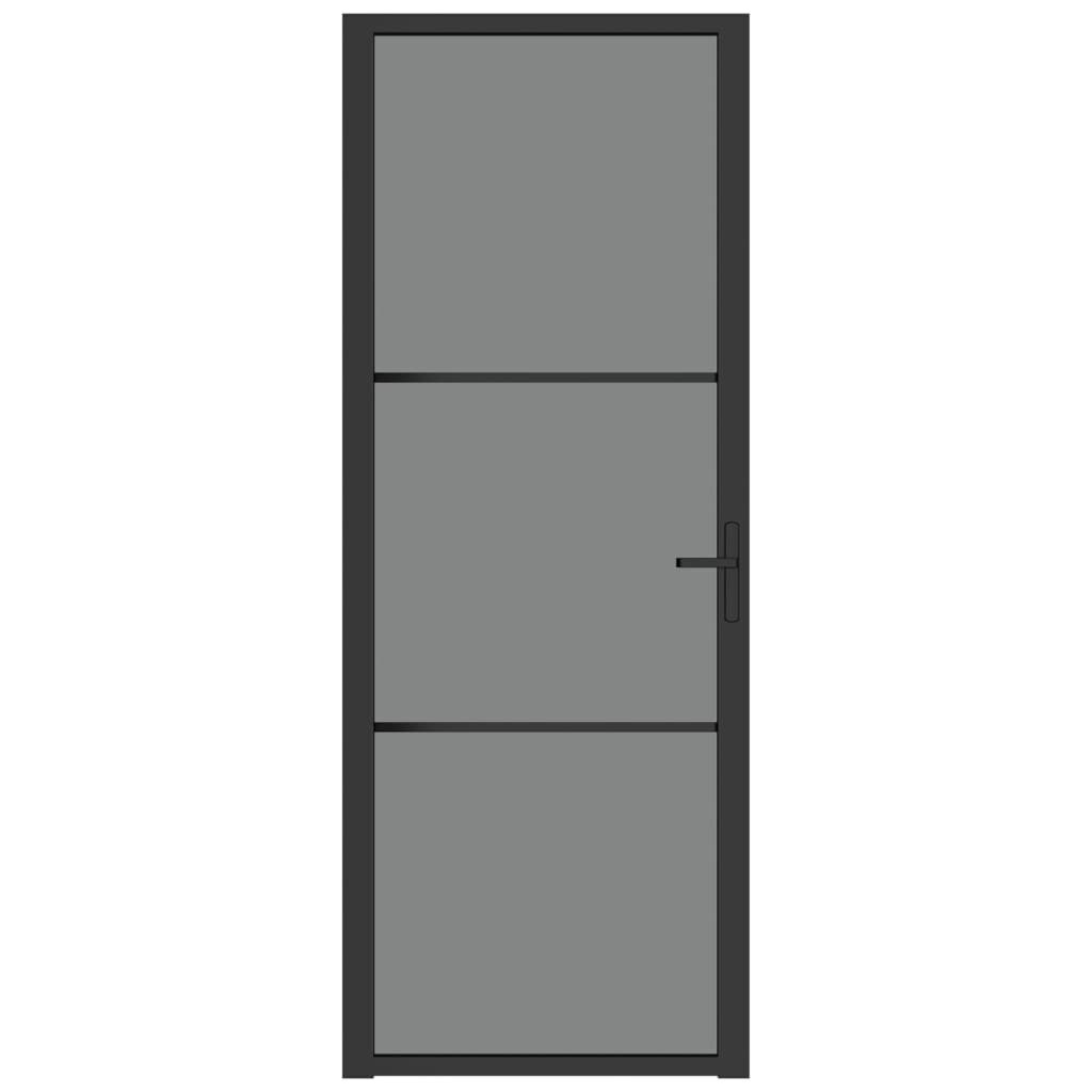 Iekšdurvis, melnas, 76x201,5cm, esg stikls un alumīnijs cena un informācija | Iekšdurvis | 220.lv