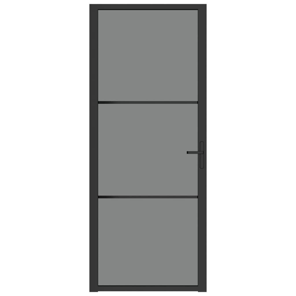 Iekšdurvis, melnas, 83x201,5cm, esg stikls un alumīnijs cena un informācija | Iekšdurvis | 220.lv