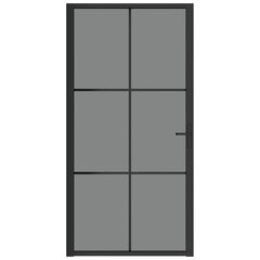 Iekšdurvis, melnas, 102.5x201.5cm, esg stikls un alumīnijs цена и информация | Внутренние двери | 220.lv