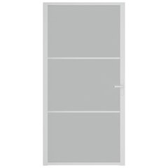 Iekšdurvis, baltas, 102.5x201.5cm, matēts stikls/alumīnijs цена и информация | Внутренние двери | 220.lv
