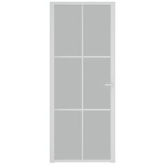 Iekšdurvis, baltas, 83x201.5cm, matēts stikls un alumīnijs цена и информация | Внутренние двери | 220.lv
