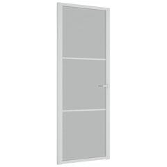 Iekšdurvis, baltas, 76x201,5cm, matēts stikls un alumīnijs цена и информация | Межкомнатные двери | 220.lv