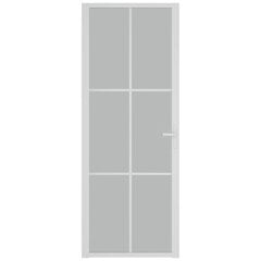 Iekšdurvis, baltas, 76x201,5cm, matēts stikls un alumīnijs цена и информация | Межкомнатные двери | 220.lv