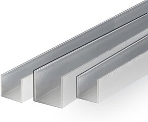 Alumīnija u-profila sliedes ritošais tukšs alumīnija profils 30x30x3 mm 1500 mm cena un informācija | Profila savienošana | 220.lv