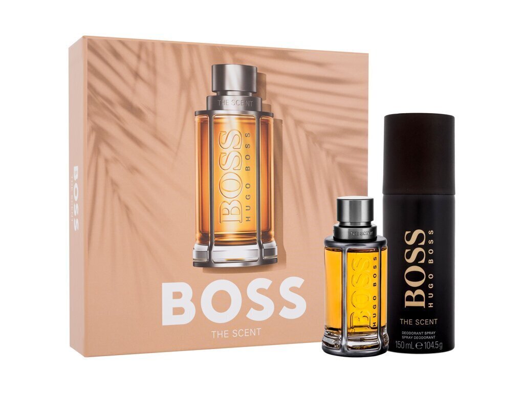 Komplekts Hugo Boss Boss The Scent vīriešiem: tualetes ūdens EDT vīriešiem 50 ml + izsmidzināms dezodorants 150 ml цена и информация | Vīriešu smaržas | 220.lv