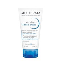 Питательный крем для рук Bioderma Atoderm Mains&Ongles 50 мл цена и информация | Кремы, лосьоны для тела | 220.lv