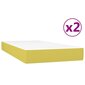 vidaXL atsperu gultas rāmis ar matraci, zaļš audums, 200x200 cm cena un informācija | Gultas | 220.lv