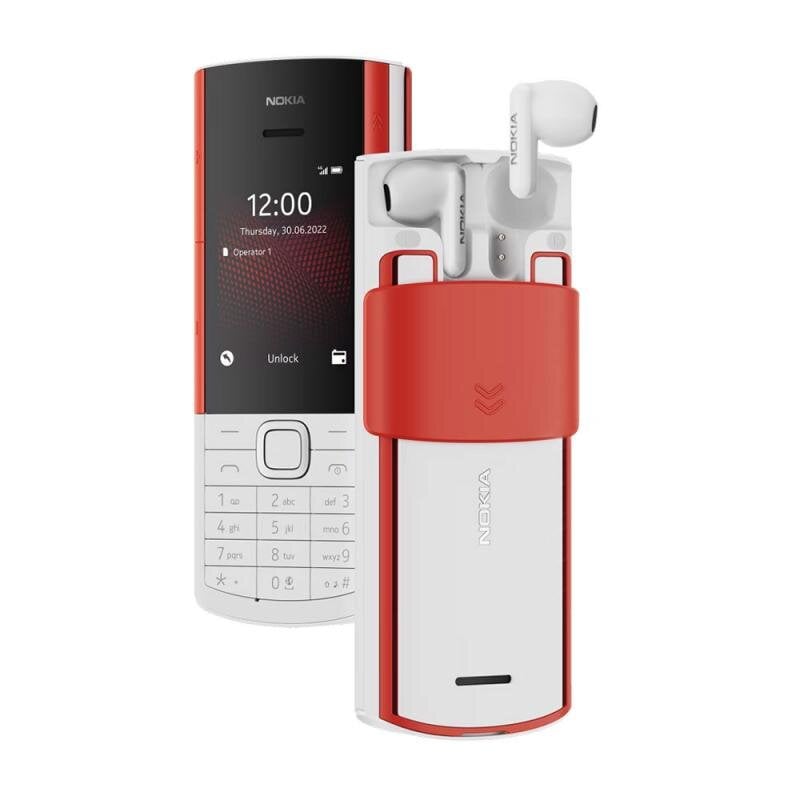 Mobilais telefons Nokia 5710 XPRESS AUDIO Sarkans Balts 2.4" 4G/LTE cena un informācija | Mobilie telefoni | 220.lv