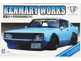 Сборнaя модель для склеивания Aoshima - Kenmary Works LB Works Nissan Skyline C110 2Dr 2014 Ver., 1/24, 01147 цена и информация | Kонструкторы | 220.lv