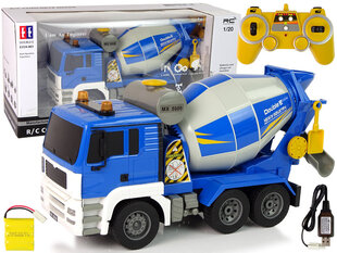 Kravas automašīna - betona maisītājs Double E, zils cena un informācija | Rotaļlietas zēniem | 220.lv