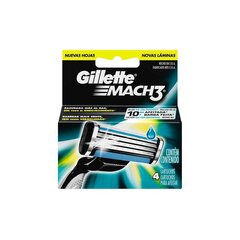 Maināms skuvekļa asmens Gillette Mach3, 4 gab. cena un informācija | Skūšanās piederumi, kosmētika | 220.lv