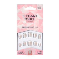 Накладные ногти Elegant Touch Natural French Bare 144 XS, 24 шт. цена и информация | Средства для маникюра и педикюра | 220.lv