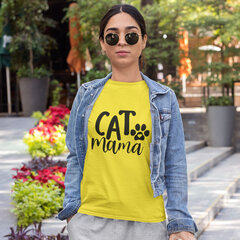 Sieviešu T-krekls Cat mama цена и информация | Оригинальные футболки | 220.lv