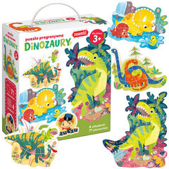 Puzles bērniem "Dinozauri", 71 d. цена и информация | Пазлы | 220.lv
