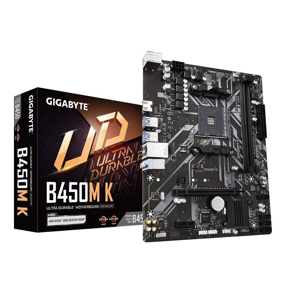 Gigabyte B450M K (rev. 1.0), Micro ATX, AM4, DDR4 цена и информация | Mātesplates | 220.lv