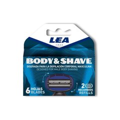 Maināms skuvekļa asmens Lea Body Shave, 2 gab. cena un informācija | Skūšanās piederumi, kosmētika | 220.lv