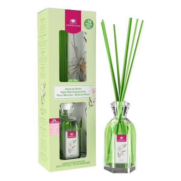 Mājas aromāts ar kociņiem Night Blooming Jasmine Cristalinas Mikado, 180 ml cena un informācija | Mājas aromāti | 220.lv