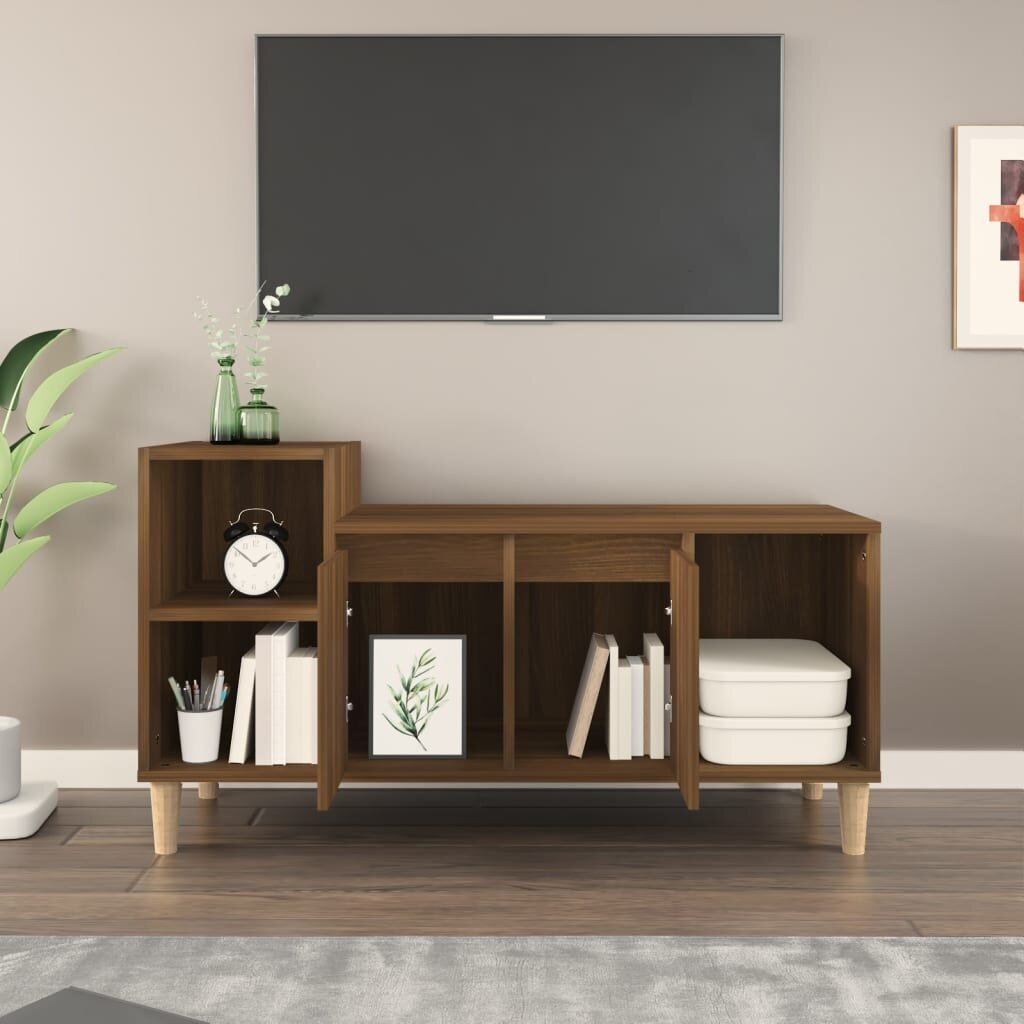 TV skapis, 100x35x55cm, brūns cena un informācija | TV galdiņi | 220.lv