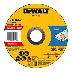 Режущий диск Dewalt Fast Cut dt3506-qz 10 штук 115 x 1 x 22,23 mm цена и информация | Механические инструменты | 220.lv