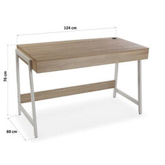 Письменный стол, Металл/Меламин, (60 x 76 x 124 см) цена и информация | Компьютерные, письменные столы | 220.lv
