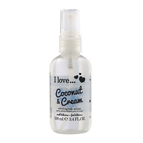 Ķermeņa aerosols I love Coconut & Cream Refreshing Body Spritzer 100 ml cena un informācija | Parfimēta sieviešu kosmētika | 220.lv
