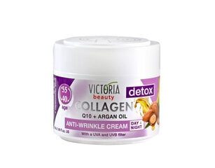 Pretgrumbu sejas krēms Detox Q10 un argana eļļa 40-55 Victoria Beauty cena un informācija | Sejas krēmi | 220.lv