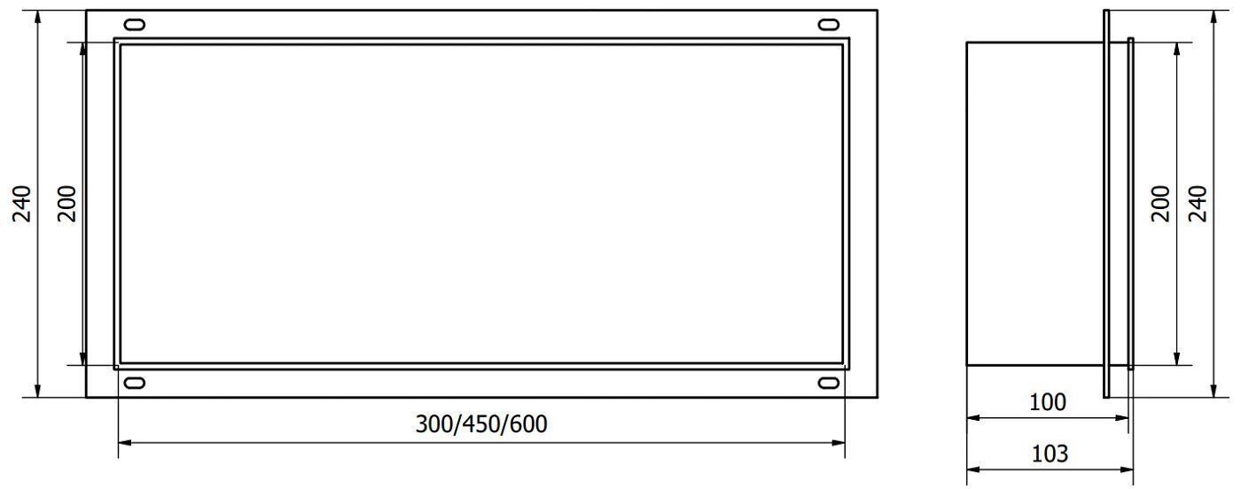 Mexen X-Wall-NR iebūvējams sienas plaukts, 60x20 cm, Inox cena un informācija | Vannas istabas aksesuāri | 220.lv